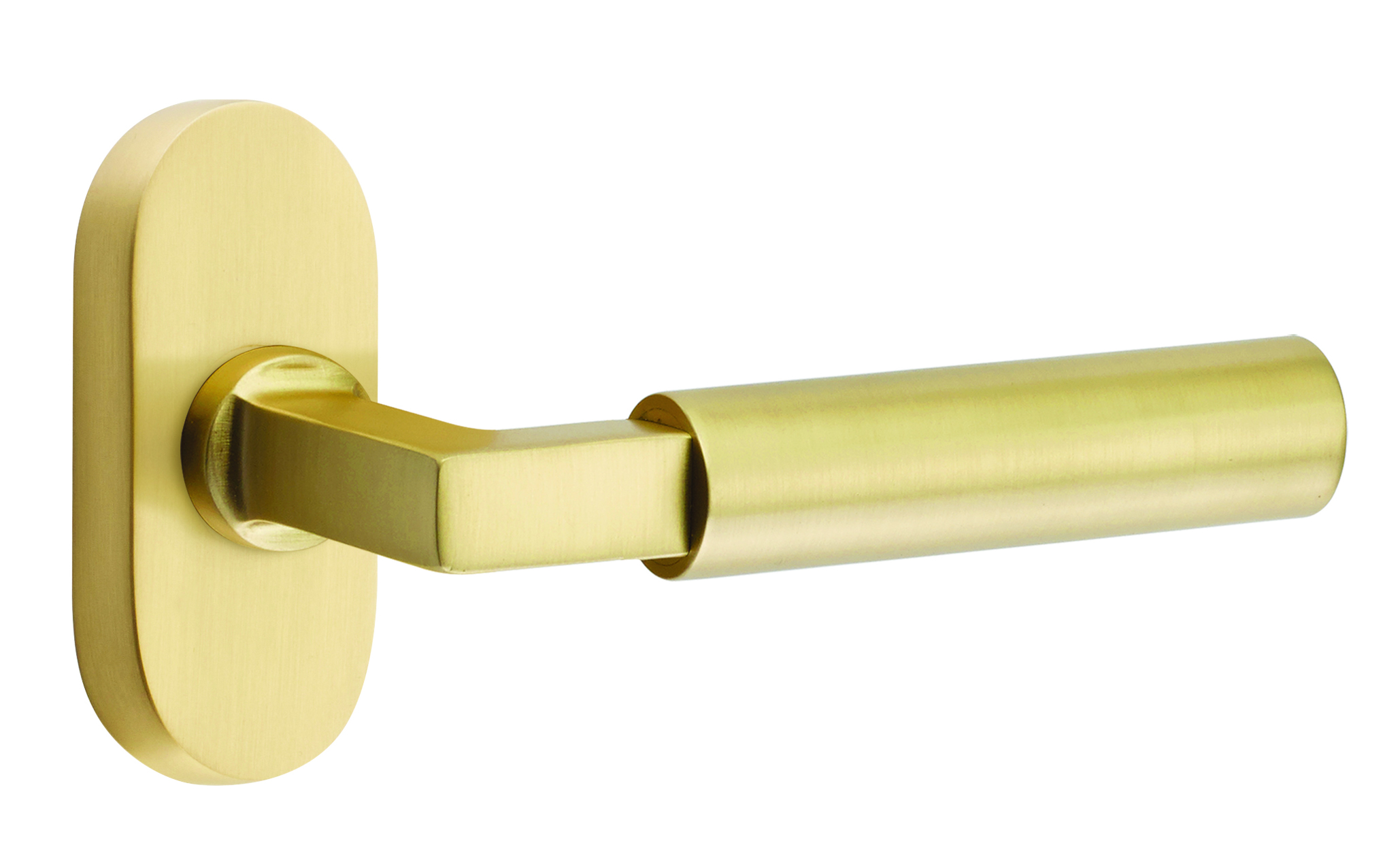 Emtek Hercules Lever with 1.5" x 3" Oval Stretto Rosette