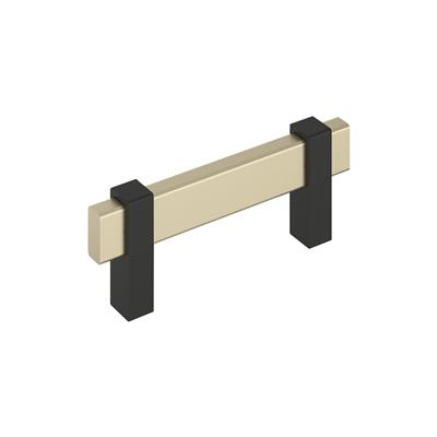 Amerock Mulino 3 Inch cc Cabinet Pull Golden Champagne/Matte Black
