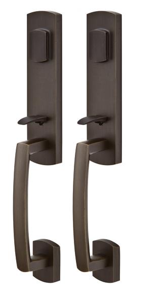 Emtek Sandcast Logan Grip by Grip Handleset