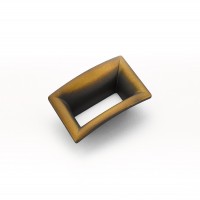 Schaub Finestrino 64mm CC Flared Square Cabinet Pull in Burnished Bronze