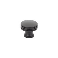 Schaub Menlo Park Round Layered Knob 1 1/4 inch dia Matte Black