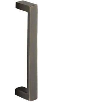 Emtek Sandcast Bronze 8 3/4 Inch Rustic Modern Rectangular Pull