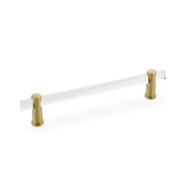 Schaub Lumiere 8 inch cc Pull Acrylic Satin Nickel