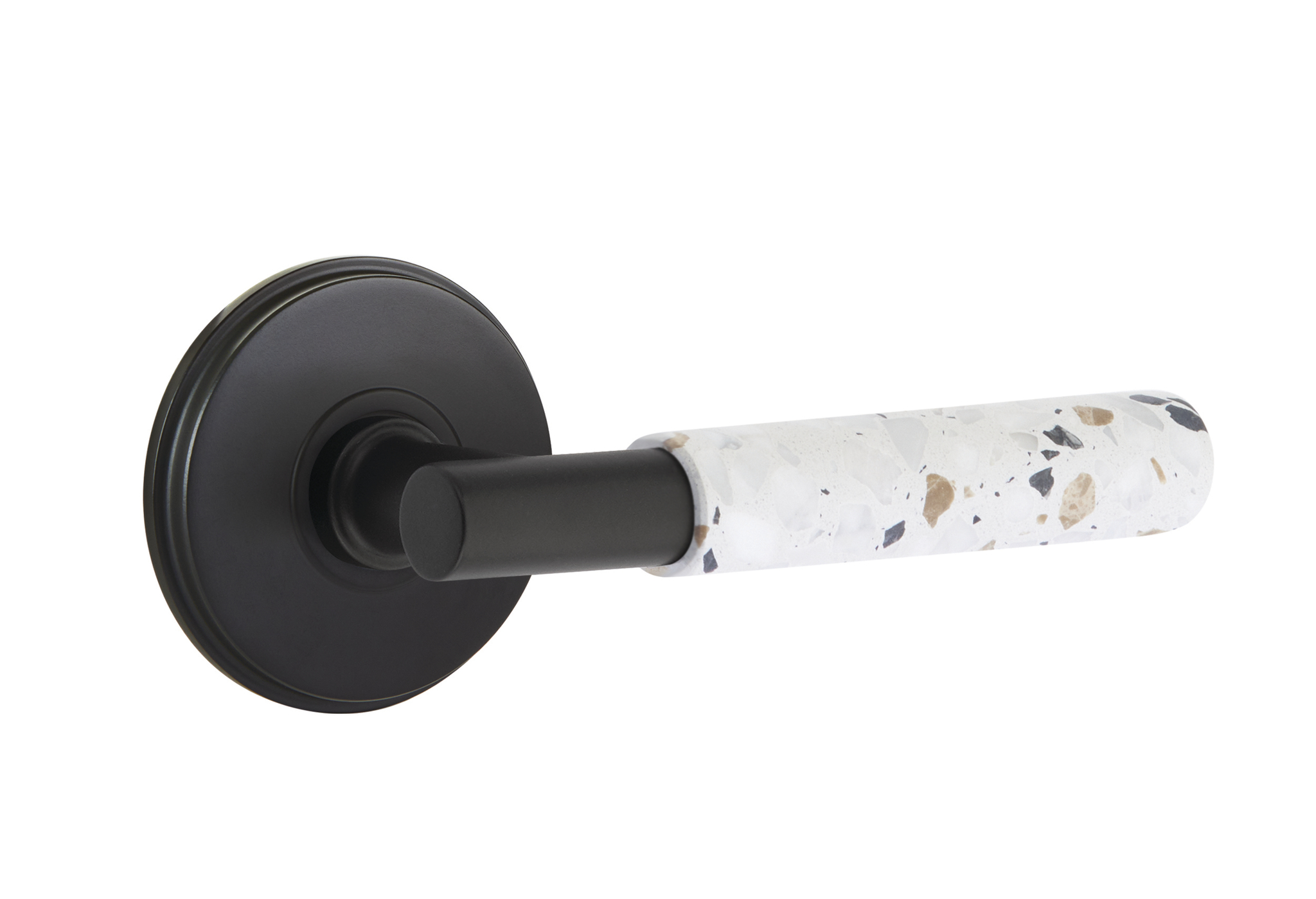Emtek Terrazzo T-Bar Style Door Lever with Watford Rosette