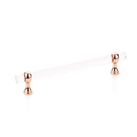Schaub Lumiere Transitional Adjustable pull 8 inch cc Polished Rose Gold