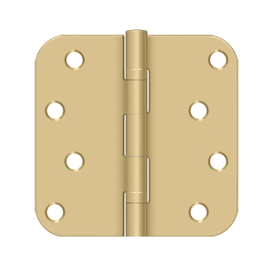 Deltana 4 x 4 Inch 5/8 Inch Radius Corner Ball Bearings Steel Hinge - Pair