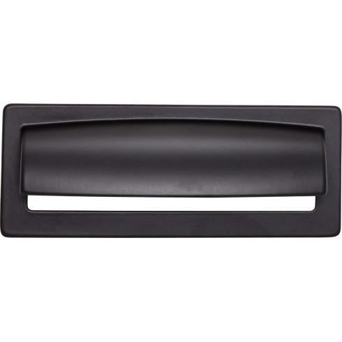 Top Knobs TK937BLK Hollin Cup Pull 3 3/4 Inch CC Flat Black