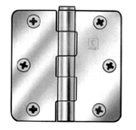 Hager 3 1/2 Inch Door Hinges with 1/4 Inch Radius Corner (pair)
