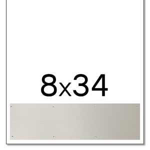 Trimco 8x34 Satin Stainless Steel Kickplate