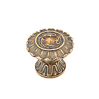 Schaub Swan 1 1/2 inch Cabinet Knob in Monticello Brass