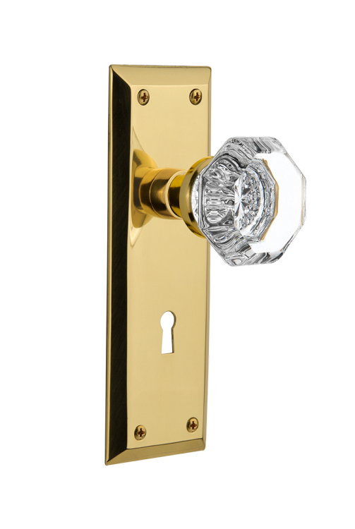 Nostalgic Warehouse New York Plate with Waldorf Knob - Mortise Lock