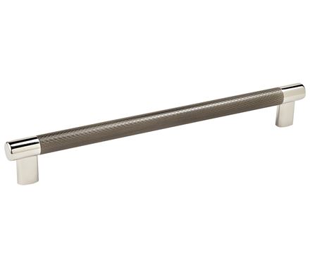 Amerock Esquire 10 1/16 Inch CC Cabinet Pull Polished Nickel/Gunmetal