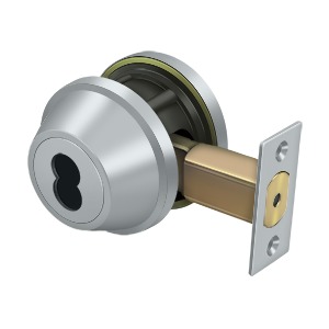 Deltana Commercial Single Cylinder Deadbolt IC Core Non Cylinder Grade 3 with 2-3/4 Inch Back