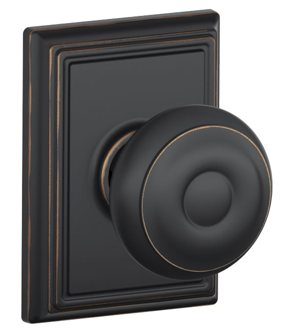 Schlage Georgian Knob with Addison Rosette