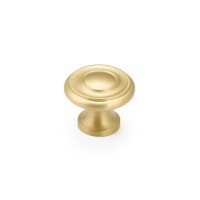 Schaub Colonial 1 1/4 inch Diameter Round Knob in Satin Bronze