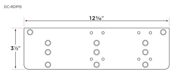Sure-Loc Drop Plate For Regular Jam Door Closer Installation