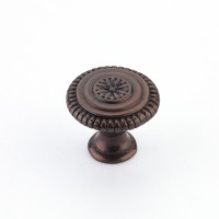 Schaub Sonata 1 1/4 inch Cabinet Knob in Dark Antique Bronze