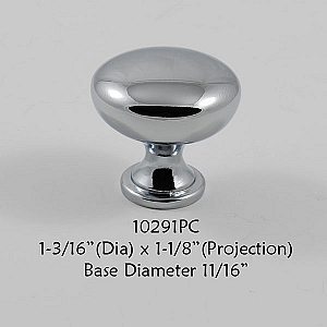 Residential Essentials 10291 Cabinet Knob in Polished Chrome