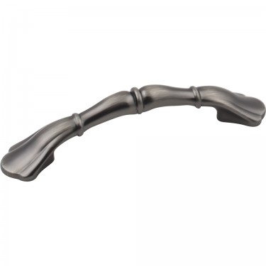 Hardware Resources Gatsby 3 Inch CC Footed Cabinet Pull - Brushed Pewter