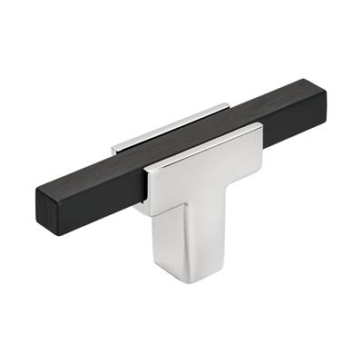 Amerock Urbanite 2-3/4 Inch Cabinet Knob Polished Chrome/Brushed Matte Black