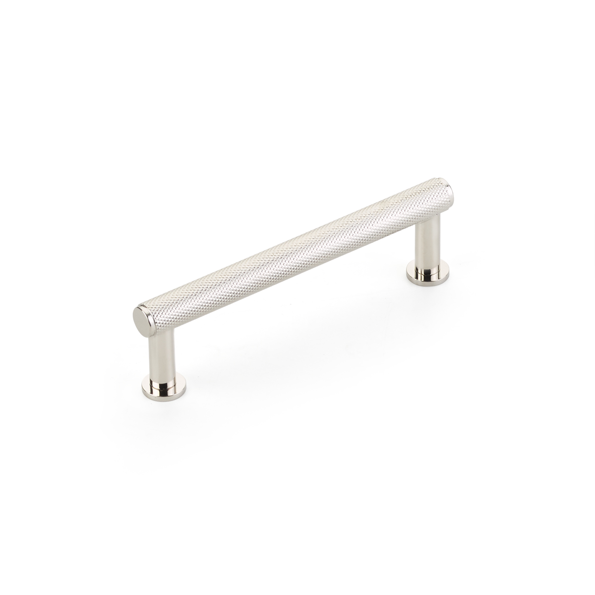 Schaub Pub House, 4 Inch cc, Knurled Polished Nickel Pull