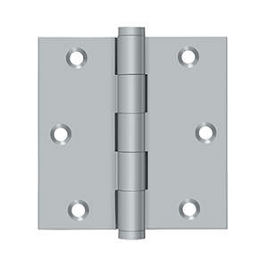 Deltana Square Hinge 3 1/2 Inch x 3 1/2 Inch Brushed Chrome
