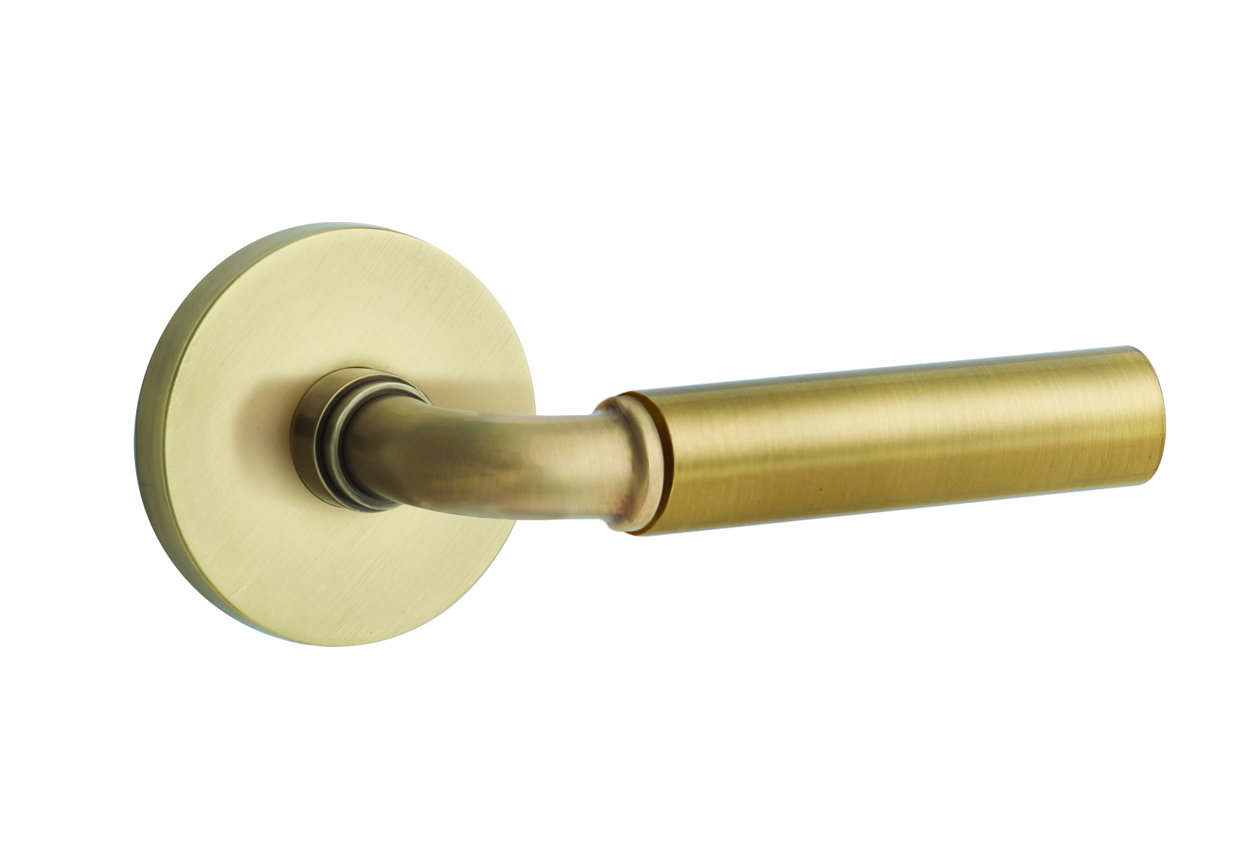 Emtek Smooth Grip R Bar Style Door Lever with Disk Rosette