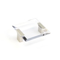 Schaub Positano 64 mm CC Clear Cabinet Pull in Satin Nickel