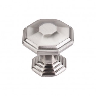 Top Knobs TK348BSN Chalet knob 1 1/2 Inch Brushed Satin Nickel