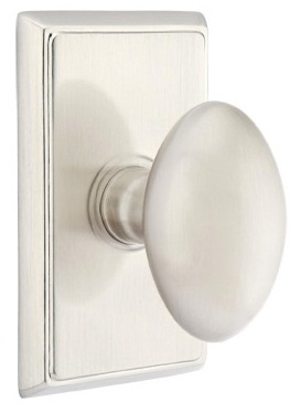 Emtek Egg Knob with Rectangular Rosette