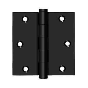 Deltana Square Hinge 3 1/2 Inch x 3 1/2 Inch Paint Black