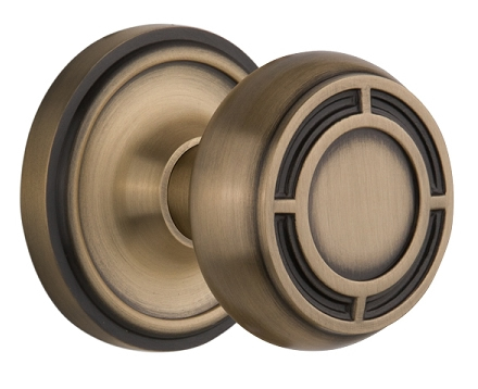 Nostalgic Warehouse Classic Rosette with Mission Knob - Mortise Lock