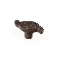 Schaub Cantata 2 inch Solid Brass Knob Pull with Dark Glaze