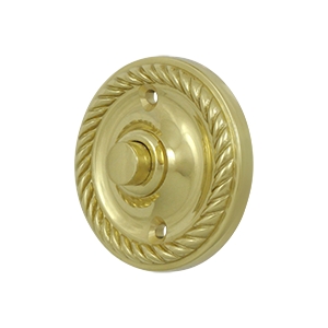 Deltana Solid Brass Round Rope Bell Button