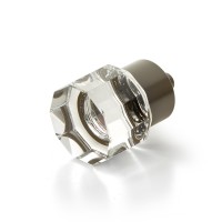 Schaub City Lights 1 1/8 inch Dome Glass Knob in Oil Rubbed Bronze