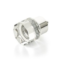Schaub City Lights 1 1/8 inch Dome Glass Knob in Polished Chrome