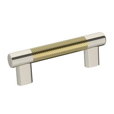 Amerock Esquire 3 Inch or 3-3/4 Inch cc Cabinet Pull Polished Nickel/Golden Champagne