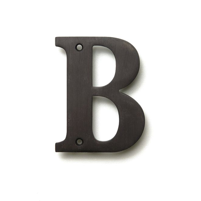 Deltana Solid Brass 4 Inch Residential Letter B