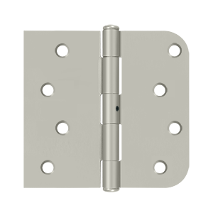 Deltana Special 4 Inch x 4 1/4 Inch x 5/8 Inch Square Hinge, Fiber Glass Door, Brushed Nickel PAIR