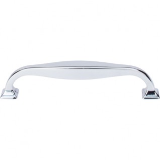 Top Knobs TK723PC Contour Pull 5 1/16 Inch CC Polished Chrome
