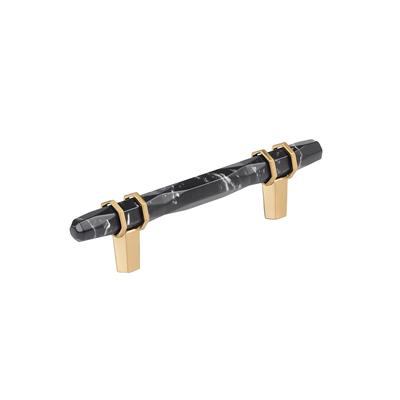 Amerock Carrione 3-3/4 Inch cc Cabinet Pull Marble Black/Champagne Bronze
