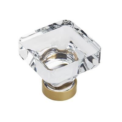 Amerock Glacio 1-3/8 Inch Cabinet Pull Clear/Champagne Bronze