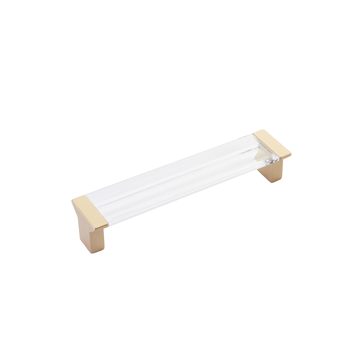 Schaub Positano Pull 128 mm cc Clear Signature Satin Brass finish