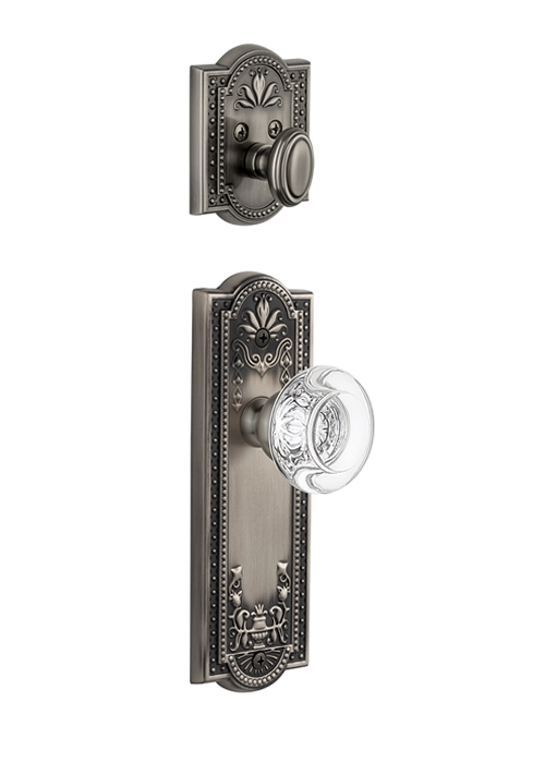 Grandeur Parthenon Handleset with Berdeaux Knob - (Interior Half Only, with Deadbolt)