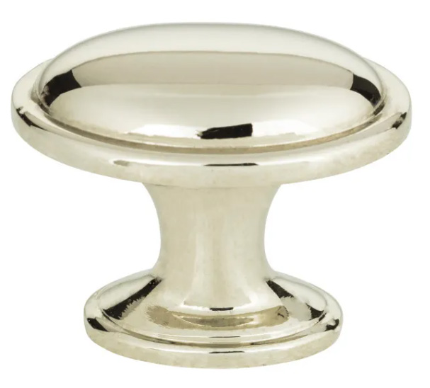 Atlas Homewares Austen Oval Knob 1 5/16 Inch Polished Nickel
