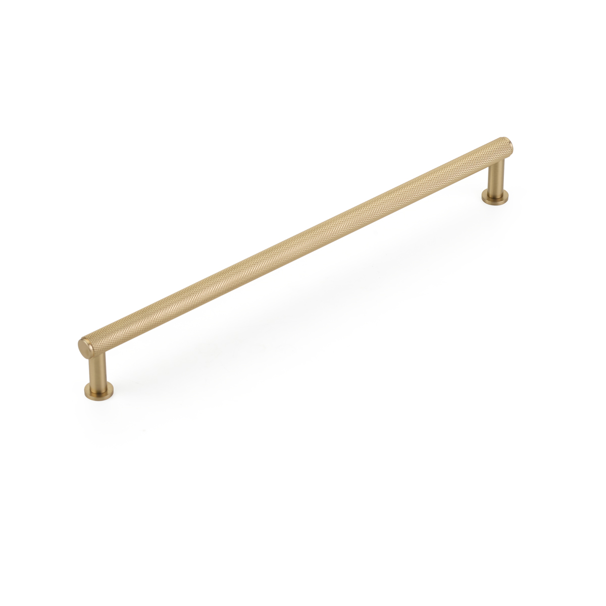 Schaub Pub House, 10 Inch cc, Knurled Signature Satin Brass Pull