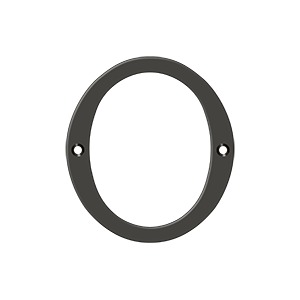 4 Inch Numbers, Solid Brass Number 0