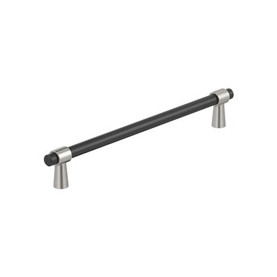 Amerock Mergence 7-9/16 Inch cc Cabinet Pull Matte Black/Satin Nickel