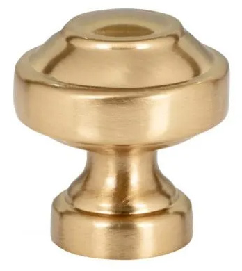 Atlas Homewares Malin Knob 1 1/8 Inch Warm Brass
