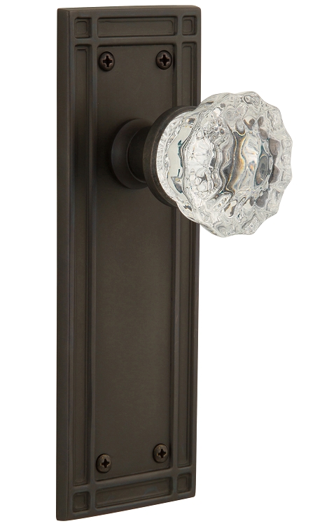 Nostalgic Warehouse Mission Plate with Crystal Knob